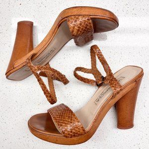 Via Spiga Strappy Leather Heels - Size 7